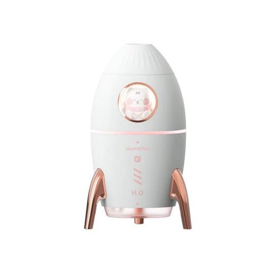 ICARER FAMILY V9 Small USB Plug-in Rocket Shape Jellyfish Fog Circle Night Light Humidifier Reluova