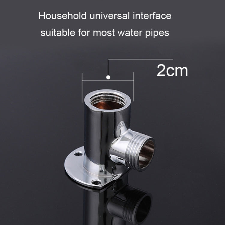 With Base Top Spray Rod Shower Tube Stainless Steel Shower Outlet Pipe Elbow