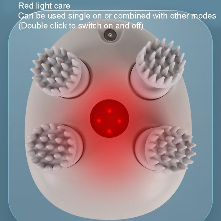 K111 Горячий компресс Красный свет Массажер для головы Электрический разминающий вибрационный водонепроницаемый инструмент для головы