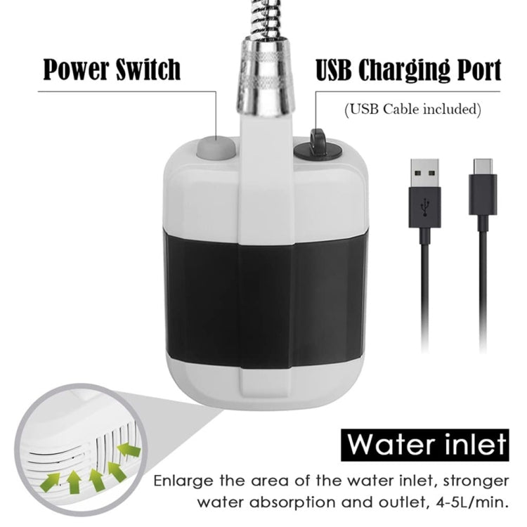 KE-801 Outdoor Electric Shower Camping Rechargeable Portable Shower Head Reluova