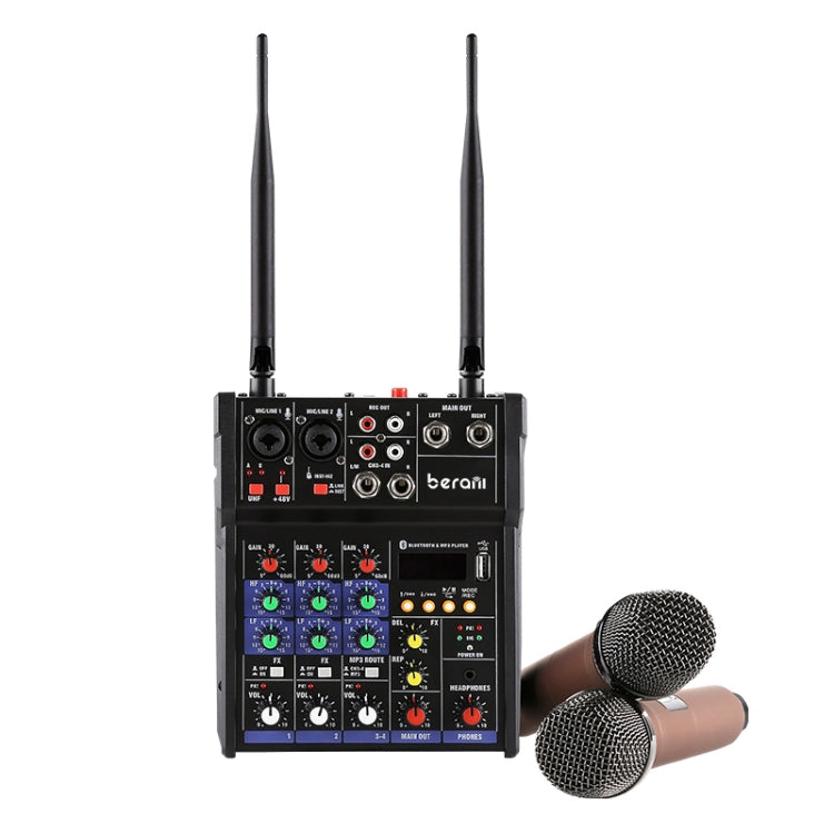 G4-M1 4-way Mixer with Wireless Microphone Effect Device Small K Song Recording Bluetooth Mixer Reluova