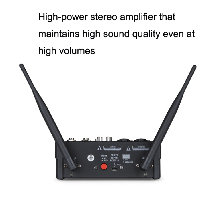 G4-M1 4-way Mixer with Wireless Microphone Effect Device Small K Song Recording Bluetooth Mixer Reluova