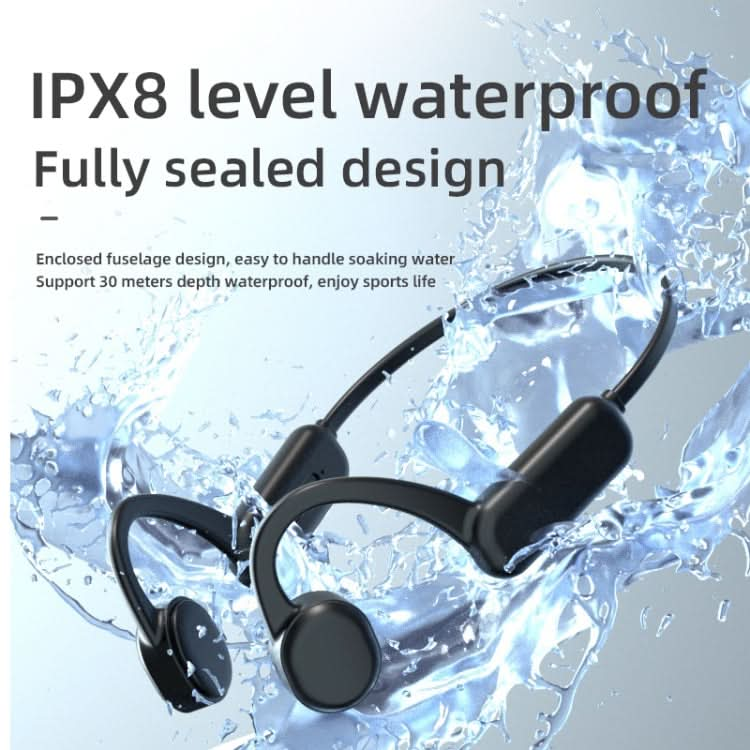 DG-X18 Bone Conduction Bluetooth Headphones Swimming IPX8 Waterproof Sports Headphones