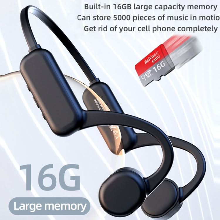 DG-X18 Bone Conduction Bluetooth Headphones Swimming IPX8 Waterproof Sports Headphones