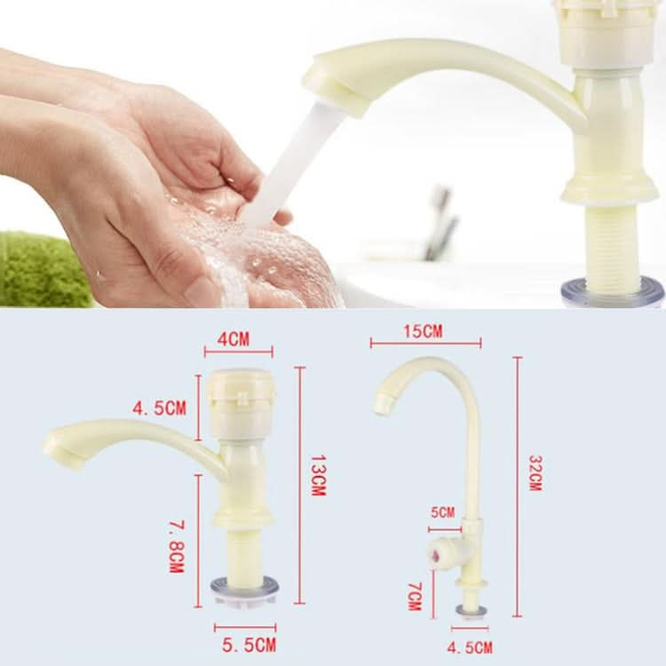 Plastic Kitchen Single Cold Sink Faucet Vertical Faucet - Reluova