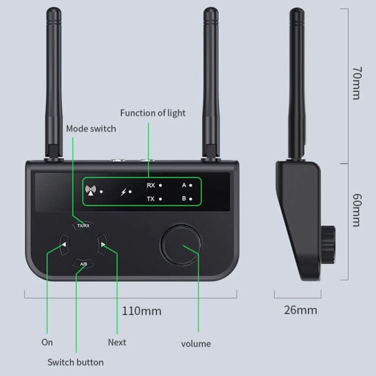 B39 2 In 1 Bluetooth 5.3AUX Music Receiver TV Computer Adapter