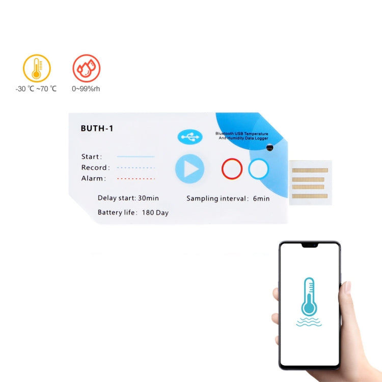 Bluetooth APP Connect Medical Warehouse Cold Chain Transport USB Data Recorder Reluova