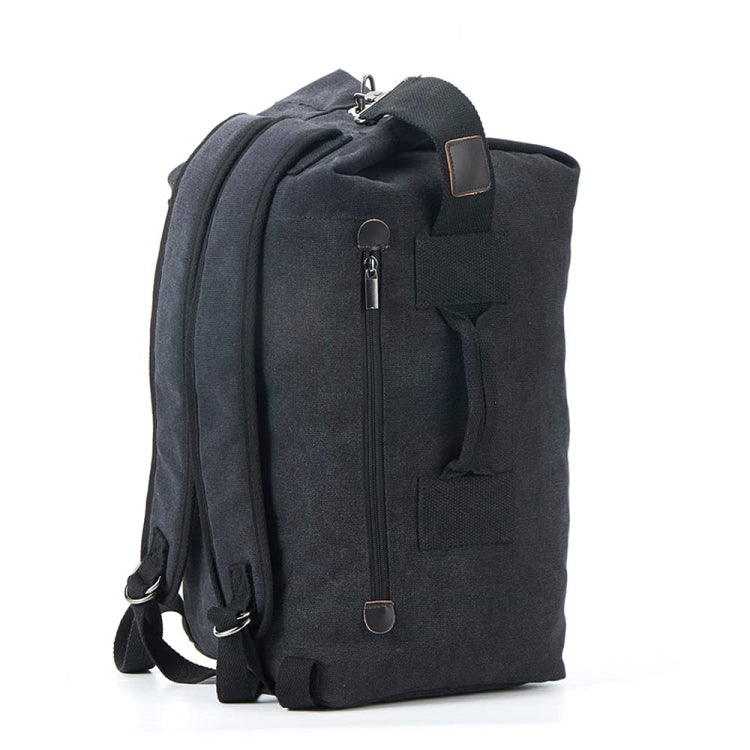 Upgrade Zipper Pockets Outdoor Travel Man Canvas Double Shoulder Backpack Student Schoolbag