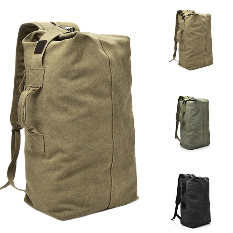 Upgrade Zipper Pockets Outdoor Travel Man Canvas Double Shoulder Backpack Student Schoolbag