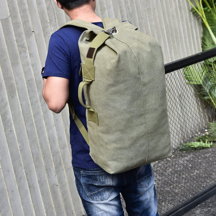 Upgrade Zipper Pockets Outdoor Travel Man Canvas Double Shoulder Backpack Student Schoolbag