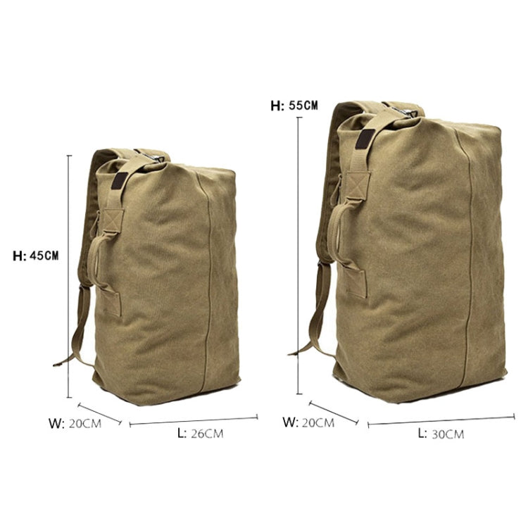 Upgrade Zipper Pockets Outdoor Travel Man Canvas Double Shoulder Backpack Student Schoolbag