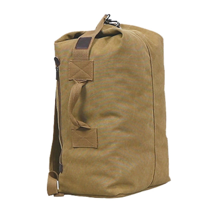 Upgrade Zipper Pockets Outdoor Travel Man Canvas Double Shoulder Backpack Student Schoolbag Reluova