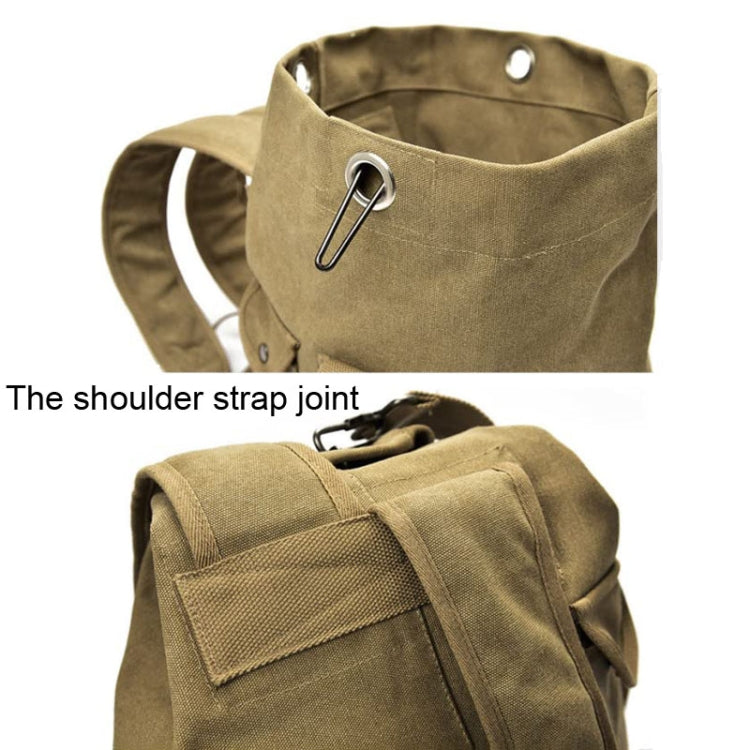 Upgrade Zipper Pockets Outdoor Travel Man Canvas Double Shoulder Backpack Student Schoolbag