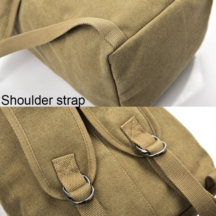 Upgrade Zipper Pockets Outdoor Travel Man Canvas Double Shoulder Backpack Student Schoolbag