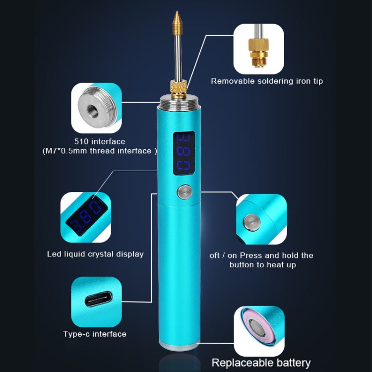 BS45 17-25W Wireless Soldering Iron with Adjustable Temperature LED Digital Display