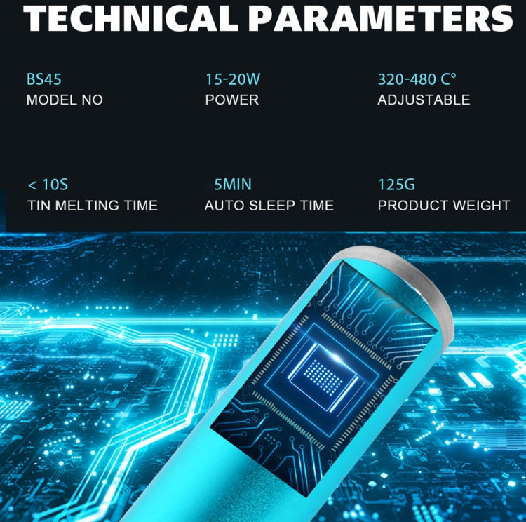 BS45 17-25W Wireless Soldering Iron with Adjustable Temperature LED Digital Display My Store