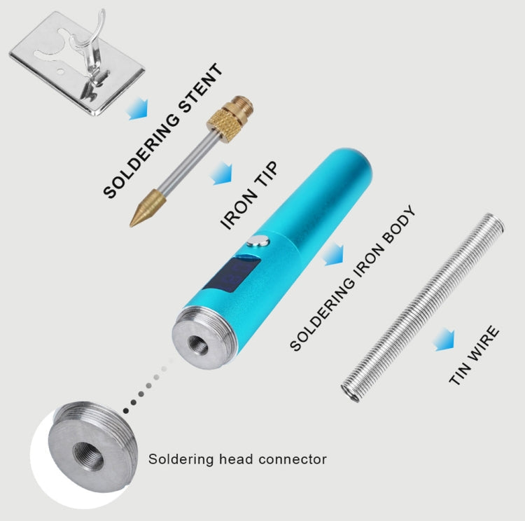 BS45 17-25W Wireless Soldering Iron with Adjustable Temperature LED Digital Display My Store