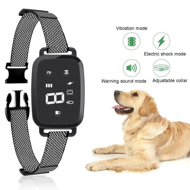 PT221 Intelligent Automatic Electric Strike Collar Touch Digital Display Rechargeable Waterproof Dog Trainer Stop Barker - Reluova