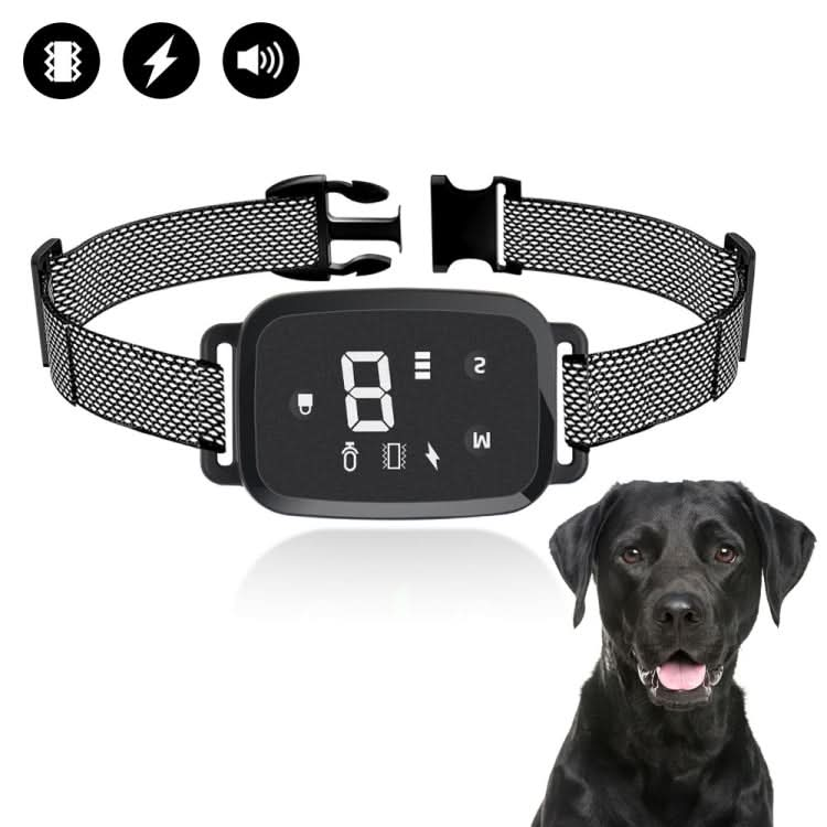 PT221 Intelligent Automatic Electric Strike Collar Touch Digital Display Rechargeable Waterproof Dog Trainer Stop Barker - Reluova