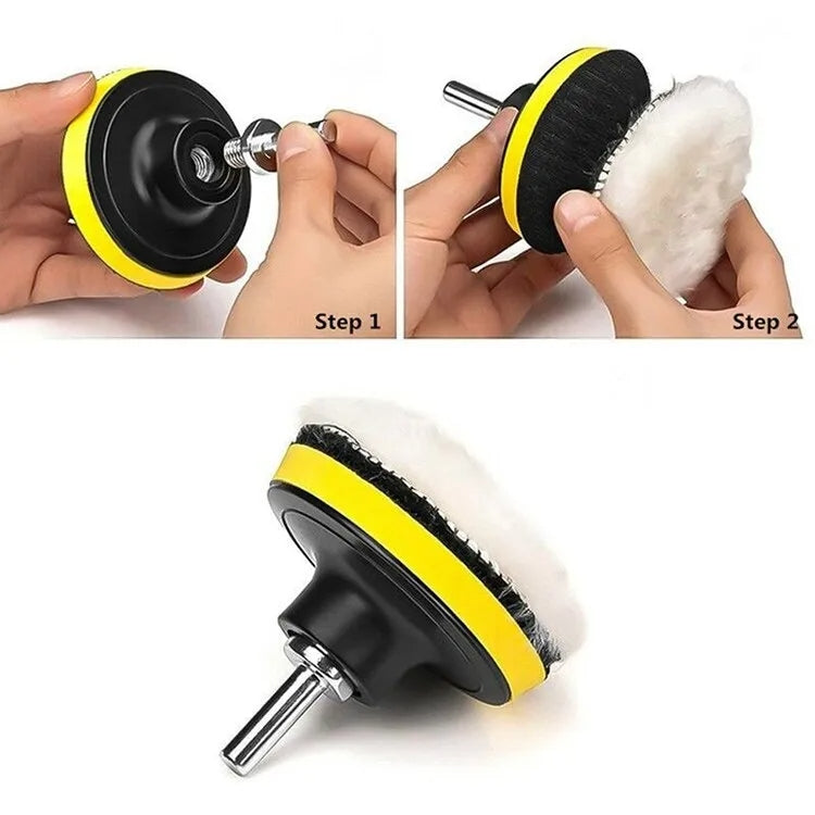 3 Inch Polishing Waxing Pad Sponge Buffing Kit