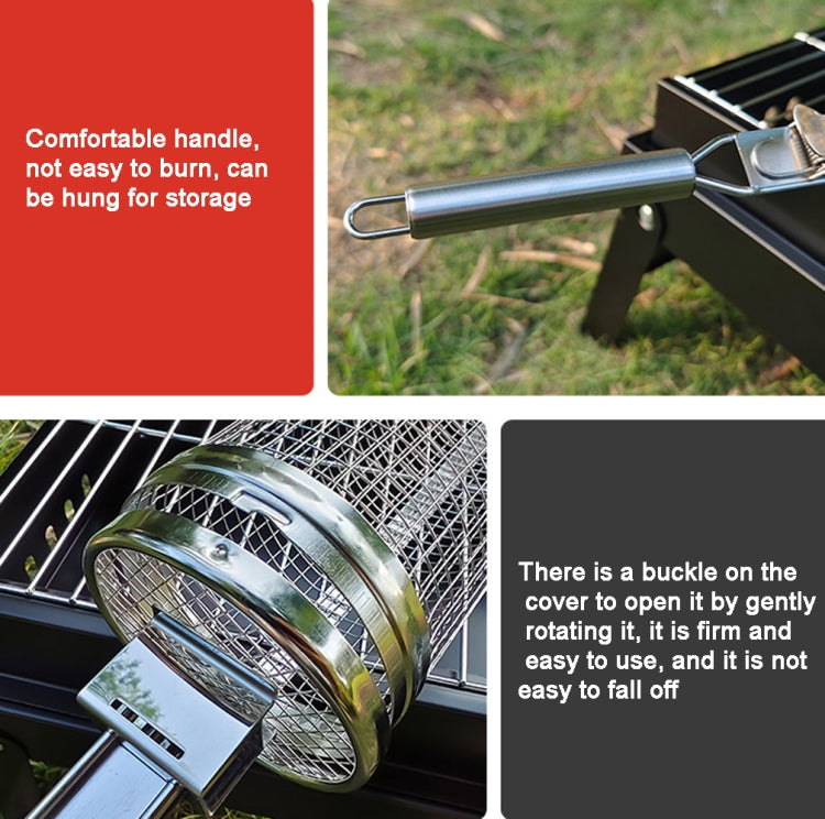 Upgrade With Handle BBQ Cage Stainless Steel  Barbecue Basket Reluova