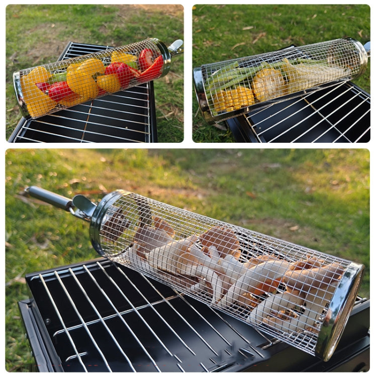 Upgrade With Handle BBQ Cage Stainless Steel  Barbecue Basket Reluova