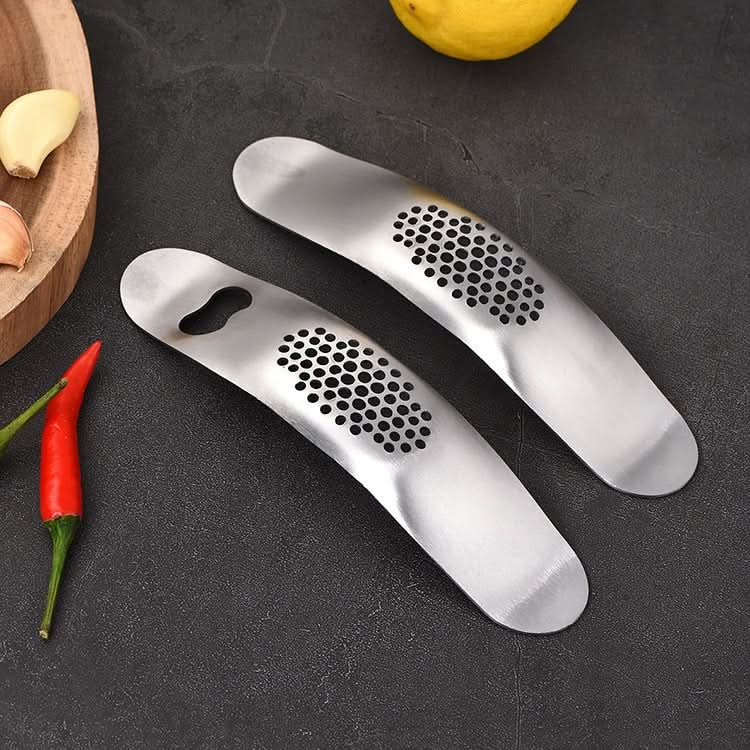 WGKT0089 430 Stainless Steel Boat Shaped Garlic Grinder Manual Garlic Press Tools Kitchen Gadgets - Reluova