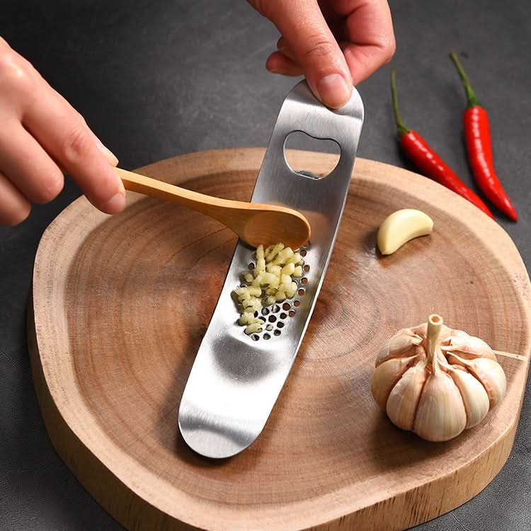 WGKT0089 430 Stainless Steel Boat Shaped Garlic Grinder Manual Garlic Press Tools Kitchen Gadgets - Reluova