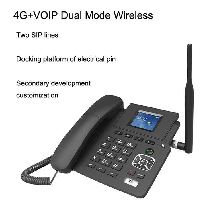 P03 4G+VOIP Dual Mode Wireless Fixed Line SIP Network Phone IP Enterprise Office Phone Wireless Landline