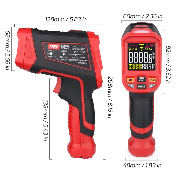 Color Screen Infrared Thermometer Industrial Electronic Thermometer