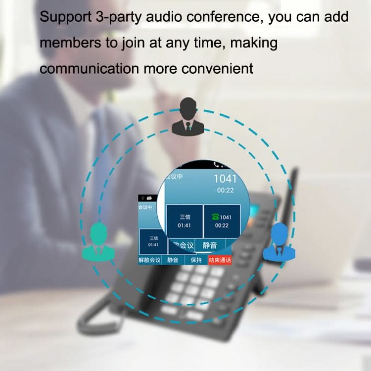 S01 Smart VOIP Network Phone 4G Full Netcom SIP Audio ConferenceBusiness Office Wireless Fixed Landline