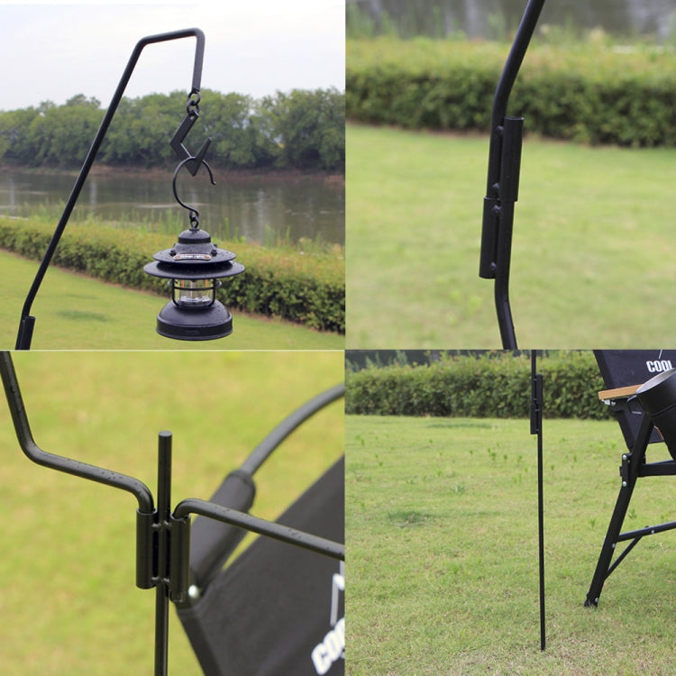 1.73m  Camping Light Pole Wrought Iron Storage Rack Folding Light Hanging Rack with Storage Bag