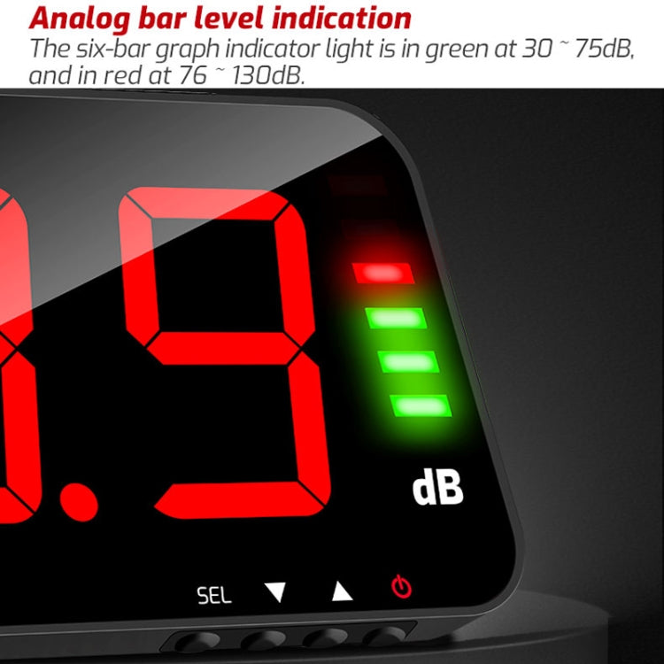 Large Screen Wall-Mounted Noise Meter Decibel Detector