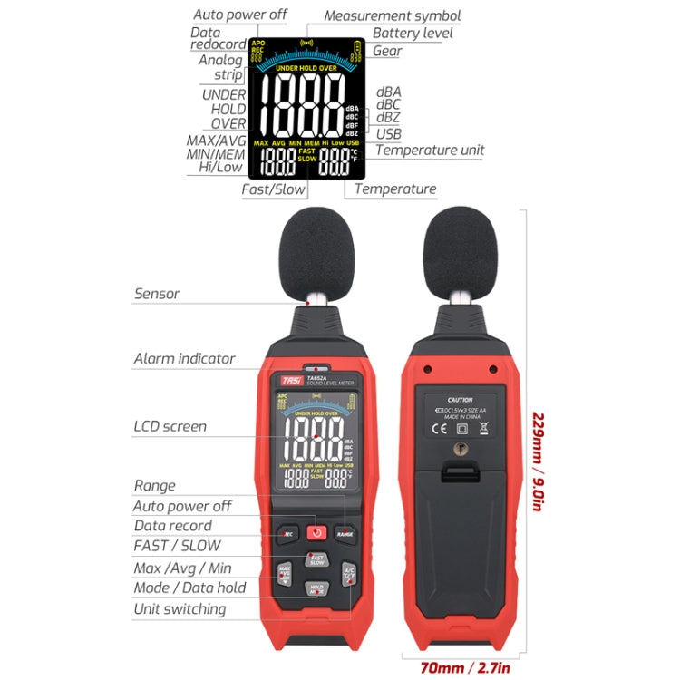 Home Noise Tester Detection Volume Device Z Weighted Decibel Device Reluova