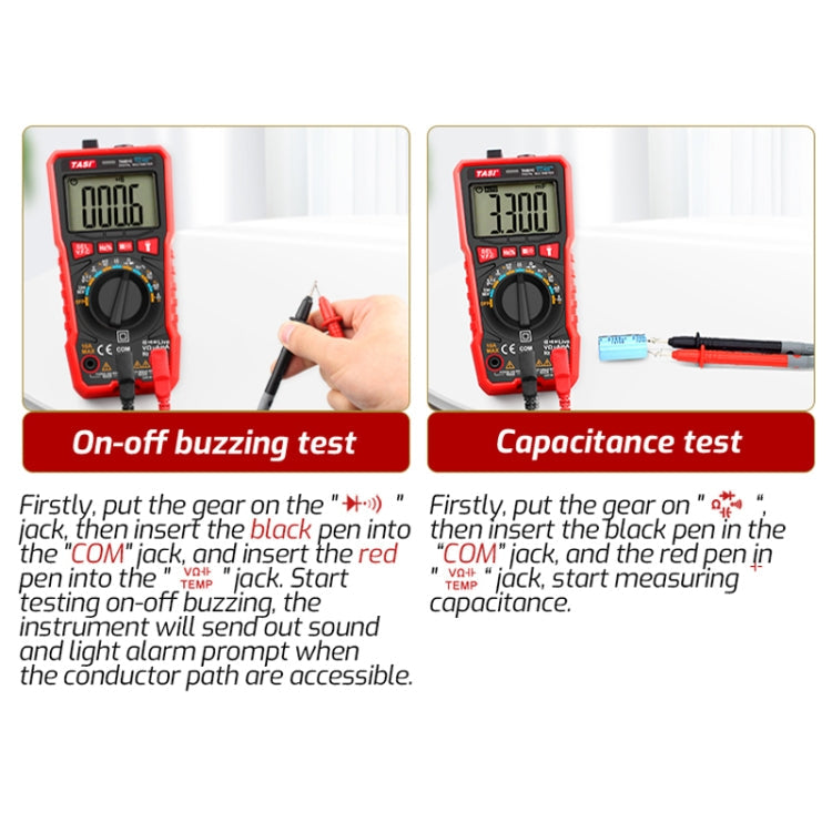 TASI TA801A Digitalmultimeter Vollautomatisches multifunktionales digitales Strommessgerät