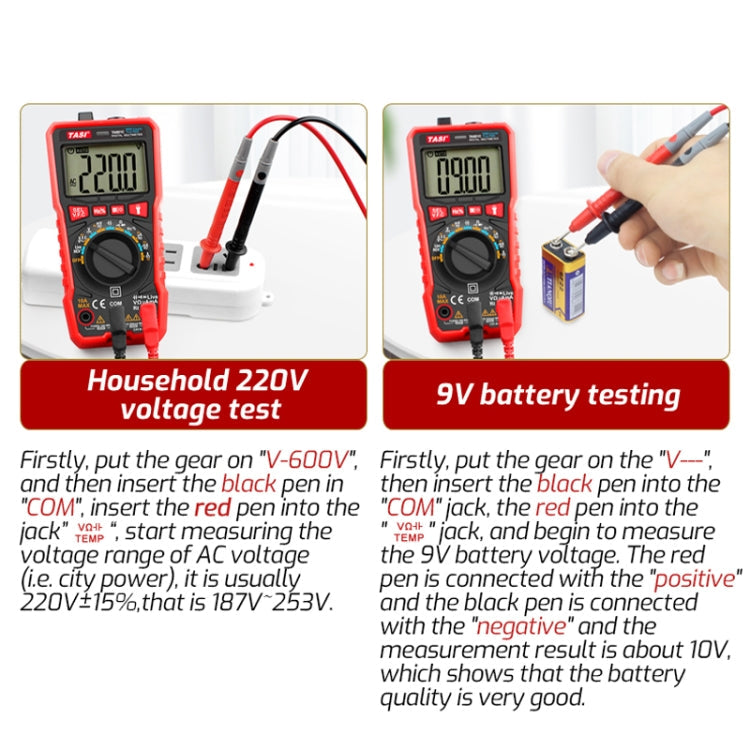 TASI TA801A Digital Multimeter Fully Automatic Multifunctional Digital Current Meter Reluova