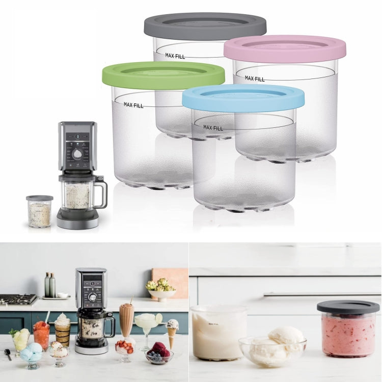 For Ninja NC299AMZ NC300 Ice Cream Storage Containers with Lids