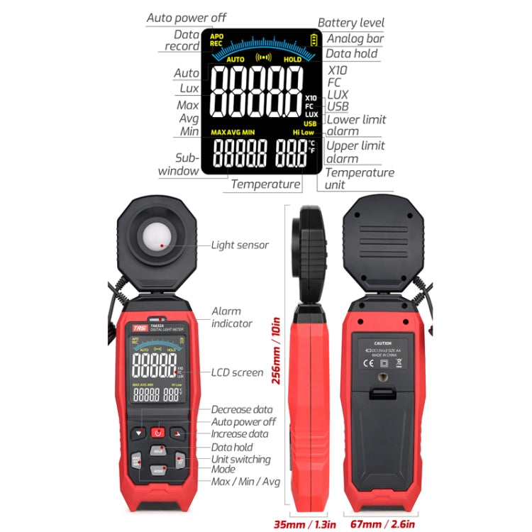 Digital Illuminance Meter Lumen Tester Brightness Meter Reluova