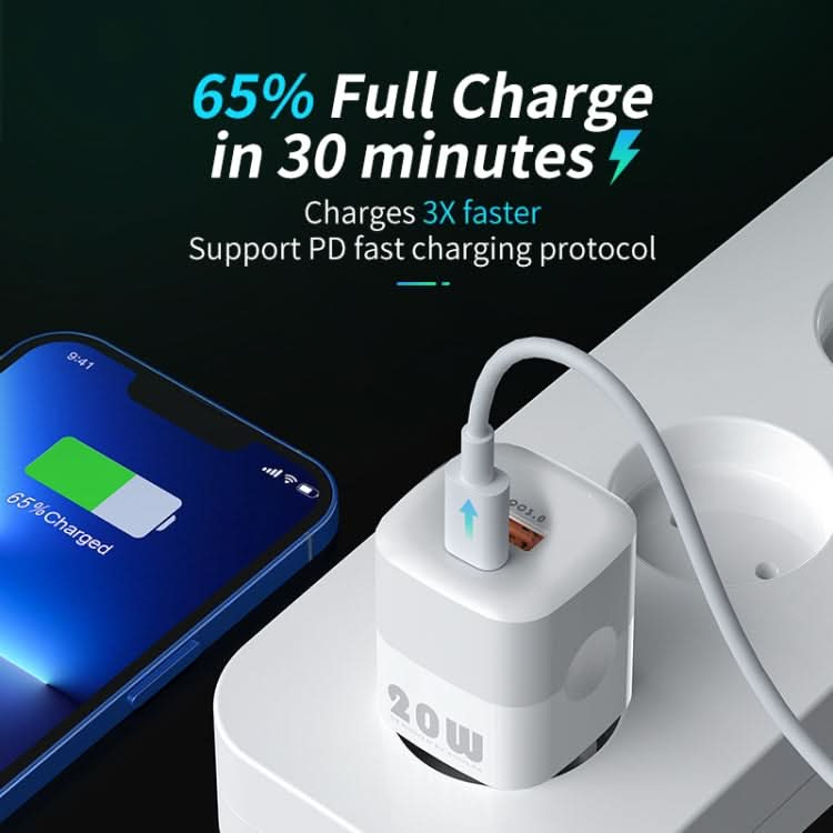 KUULAA KL-CD59 20W USB + USB-C / Type-C Dual-port Charging Head