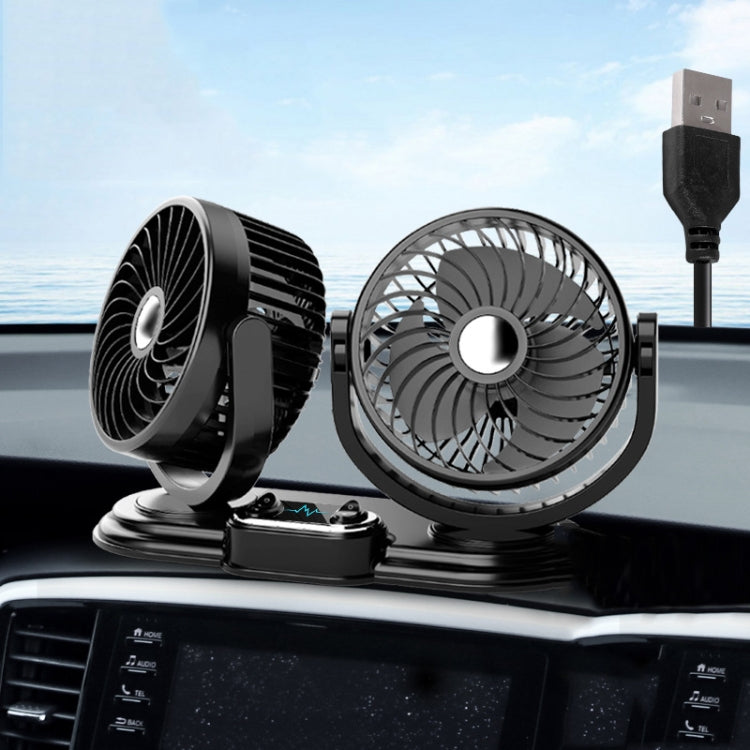 F621 Car Rotatable Turntable Silent Car Double Head Fan ÎҵÄÉ̵ê