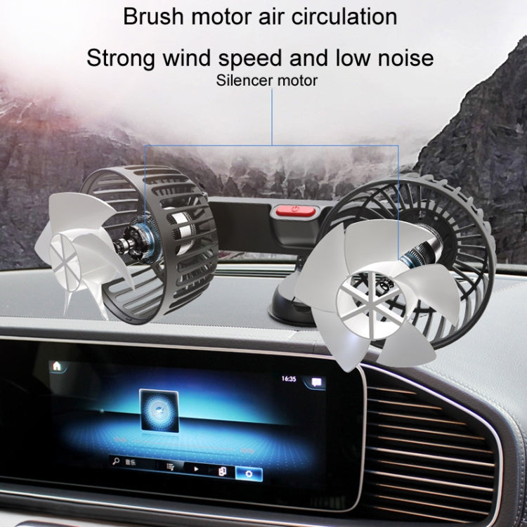 F4206 Suction Cup Double Head Car USB Fan ÎҵÄÉ̵ê