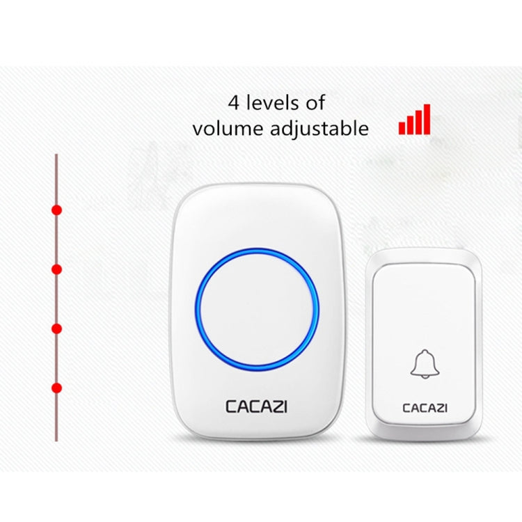 CACAZI A06-DC 1 to 2 Battery Smart Home Wireless Waterproof Doorbell Reluova