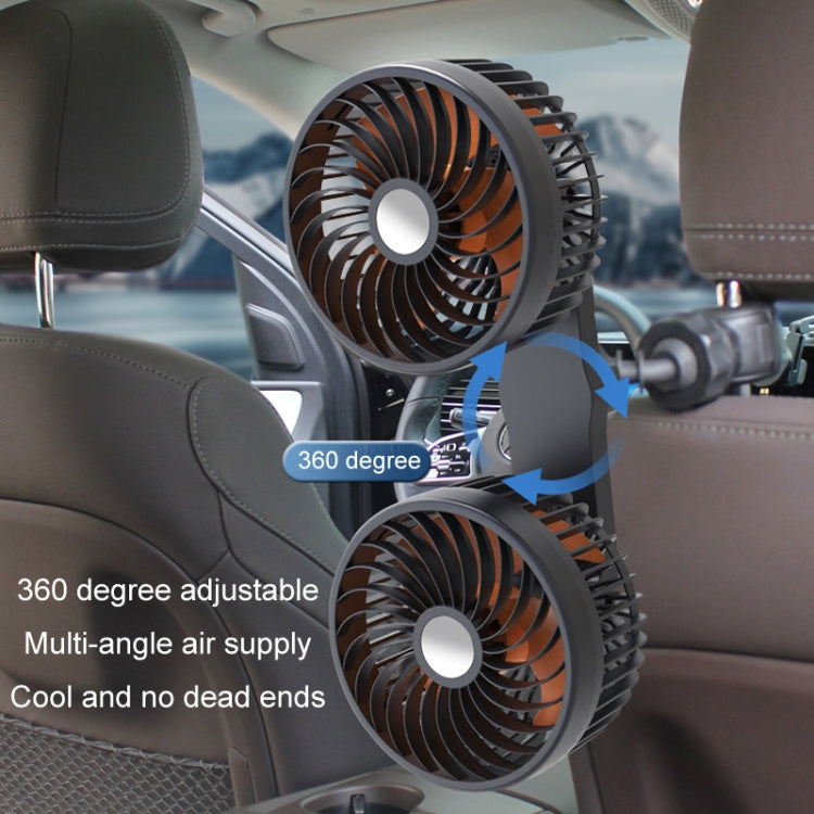 F6207 Car Rear Seat Zip Lock USB Double Head Fan ÎҵÄÉ̵ê