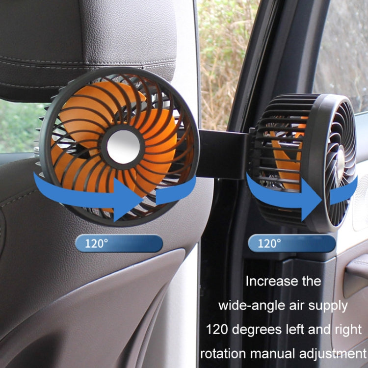 F6207 Car Rear Seat Zip Lock USB Double Head Fan ÎҵÄÉ̵ê