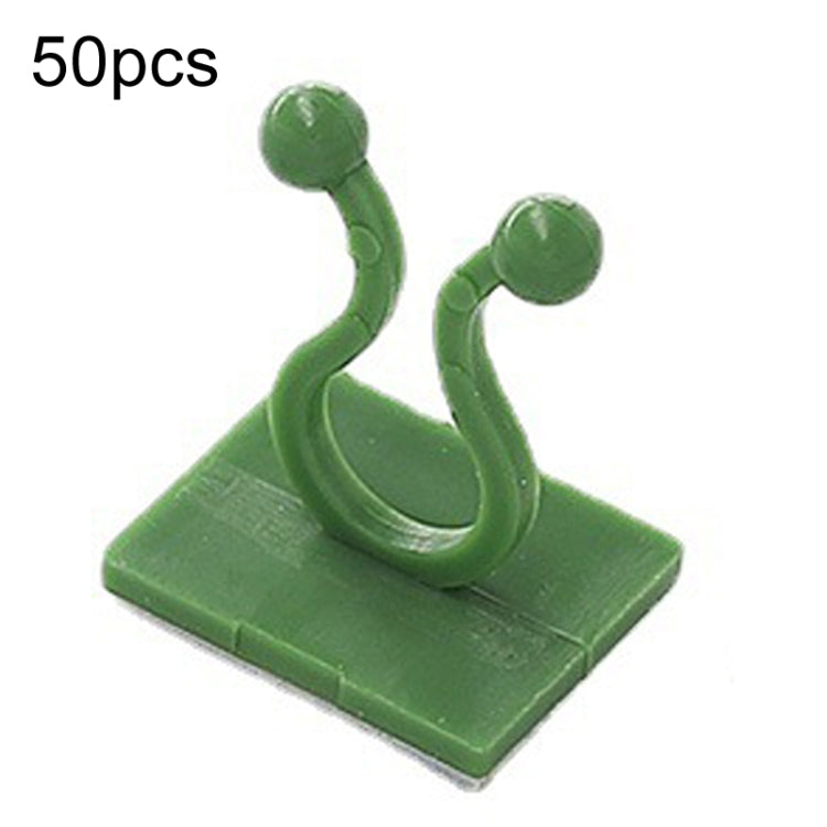 50pcs Plant Climbing Wall Buckle Vine Traceless Plant Fixer Self-Adhesive Hooks