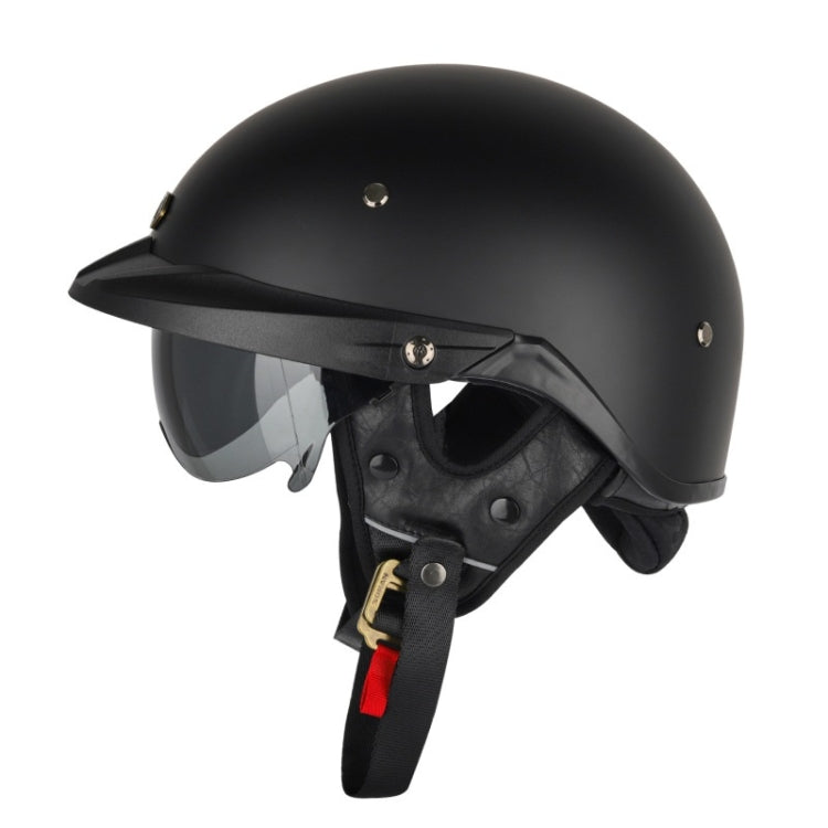 SOMAN Motorcycle Half Helmet Adjustable Helmet With Inner Mirror