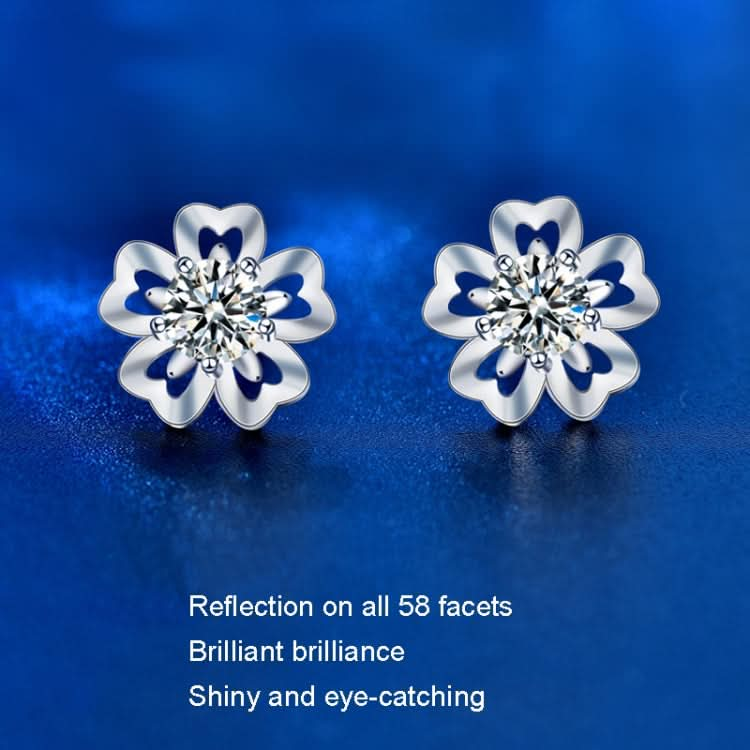 XEA011 Sakura Earrings 925 Silver Needle Flower Earrings