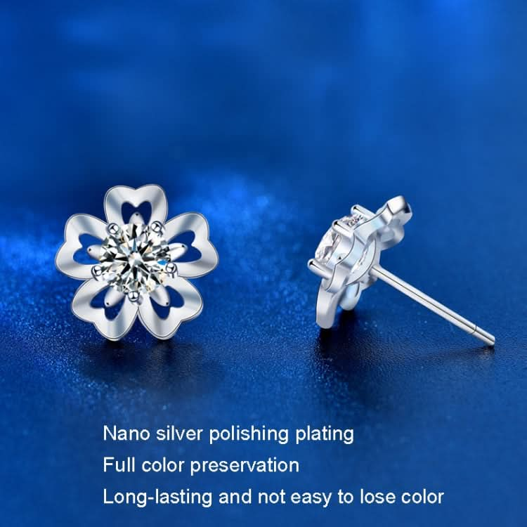 XEA011 Sakura Earrings 925 Silver Needle Flower Earrings