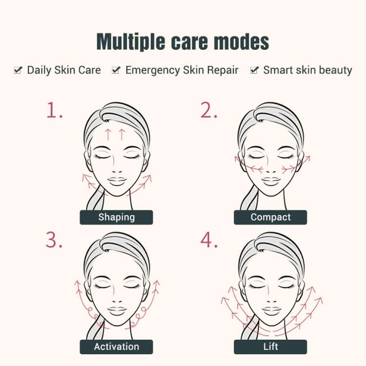 Microcurrent EMS Face Thinning Instrument Red Blue Light Skin Rejuvenation Beauty Instrument Reluova