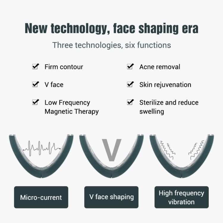 Microcurrent EMS Face Thinning Instrument Red Blue Light Skin Rejuvenation Beauty Instrument Reluova